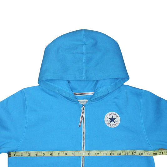 Converse Boys Blue Full Zip Hoodie XL 13-15 Years Cotton Blend Casual All Star