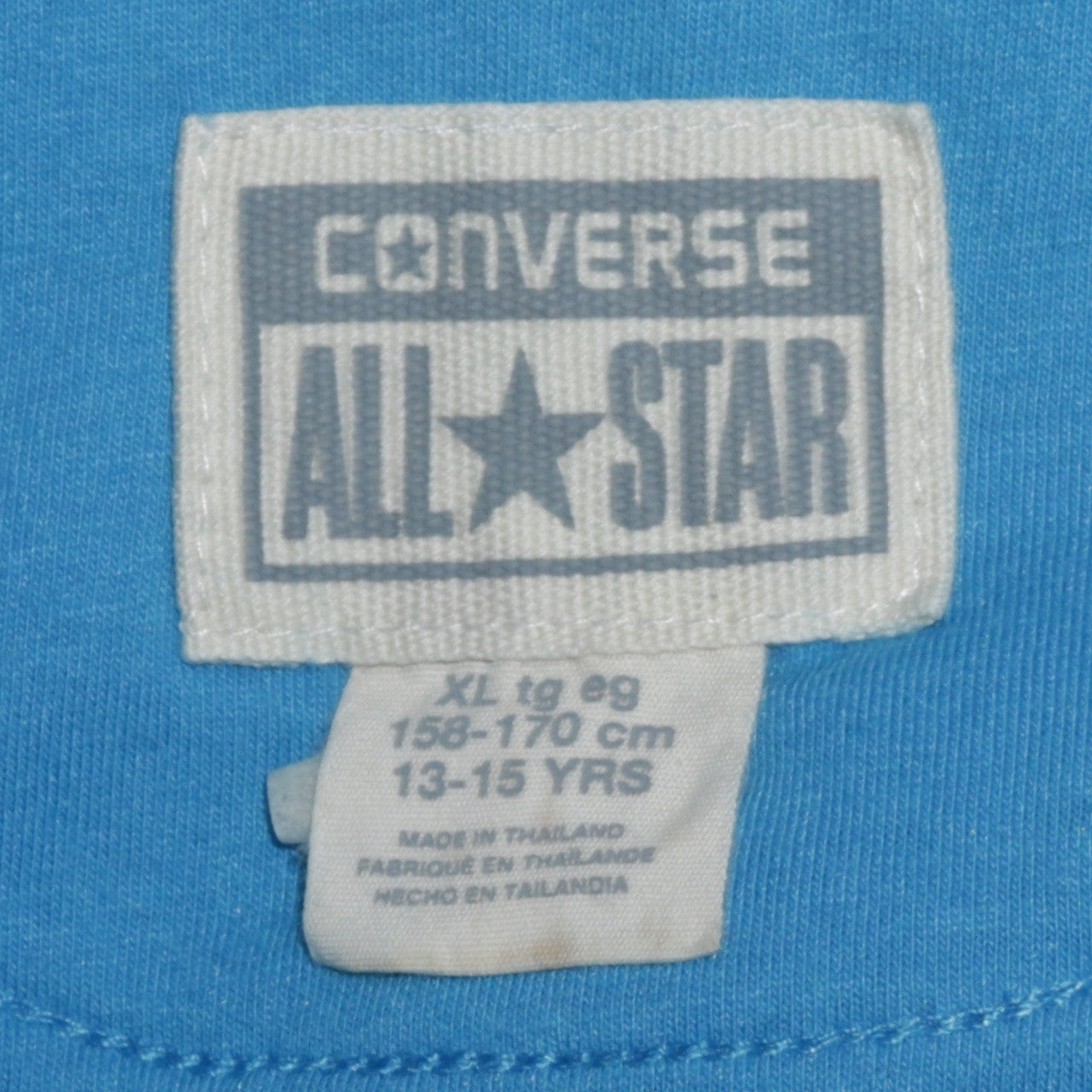 Converse Boys Blue Full Zip Hoodie XL 13-15 Years Cotton Blend Casual All Star