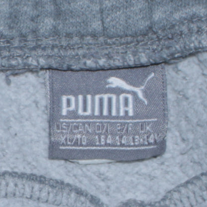 Puma Boys Grey XL Sweatpants Fleece Joggers Elastic Waist Activewear