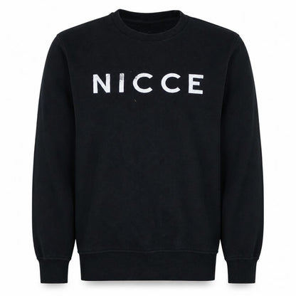 NICCE Mens Black XS Logo Crew Neck Pullover Sweatshirt