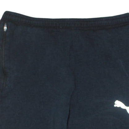Puma Women's Black Jogger Trousers Size M Regular Fit Fleece Pants