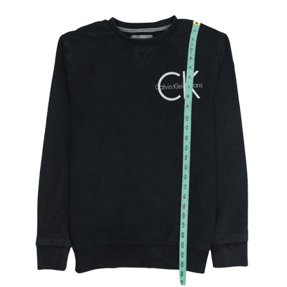 Calvin Klein Jeans Men's Black Small Crew Neck Sweatshirt