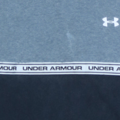 Under Armour Boys Blue Colourblock Pullover Hoodie YXL ColdGear