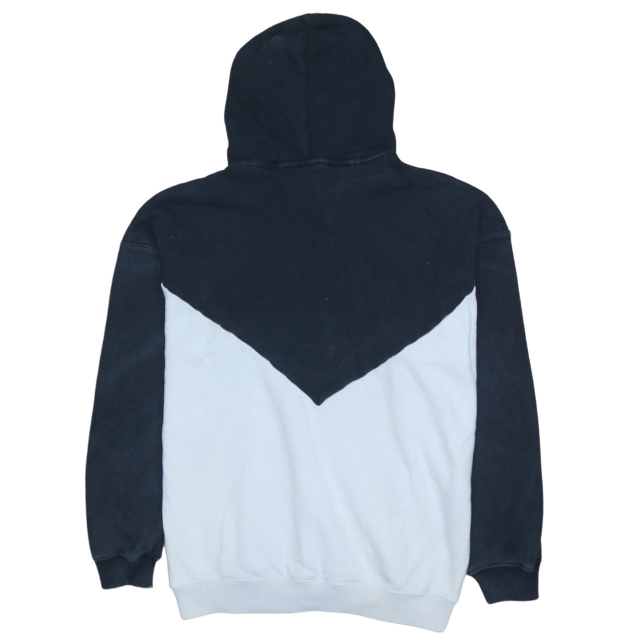 Adidas Womens Black & White Colourblock Hoodie UK 8 1/2 Zip Trefoil Logo
