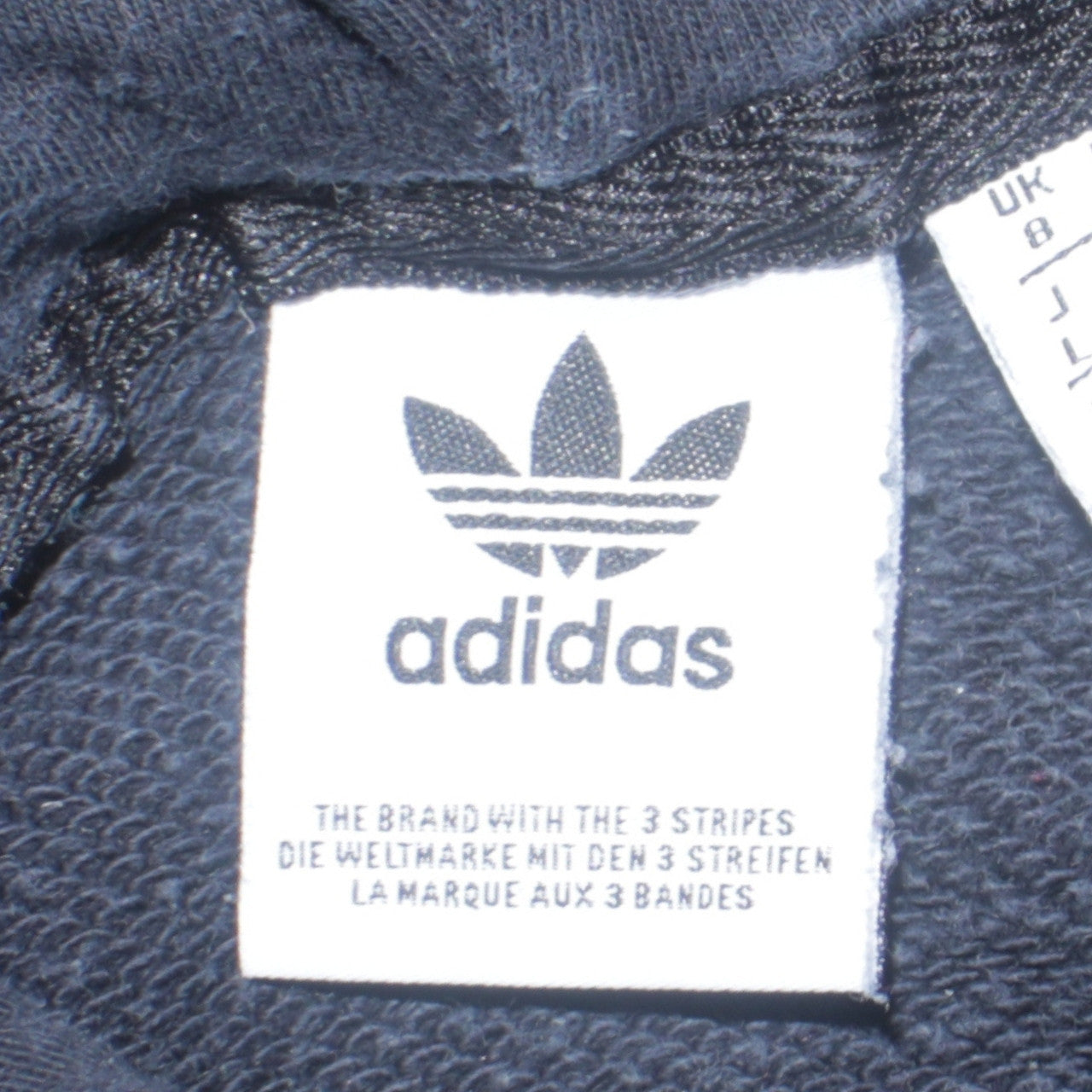 Adidas Womens Black & White Colourblock Hoodie UK 8 1/2 Zip Trefoil Logo