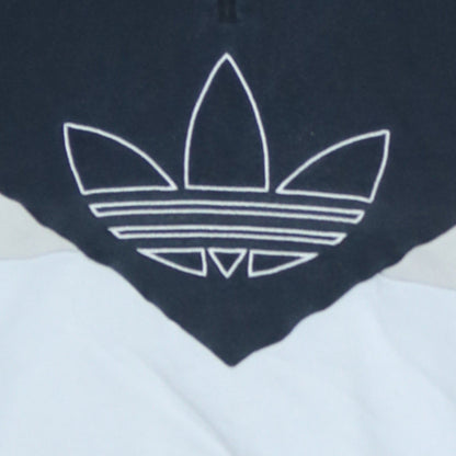 Adidas Womens Black & White Colourblock Hoodie UK 8 1/2 Zip Trefoil Logo