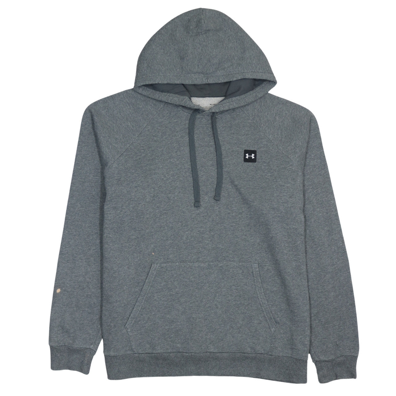 Under Armour Mens Grey XL Pullover Hoodie Fleece Logo Relaxed Fit