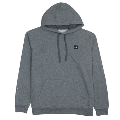 Under Armour Mens Grey XL Pullover Hoodie Fleece Logo Relaxed Fit