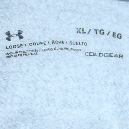 Under Armour Mens Grey XL Pullover Hoodie Fleece Logo Relaxed Fit