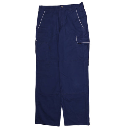 Kübler Men's Blue Cargo Workwear Trousers 32R Cotton Blend