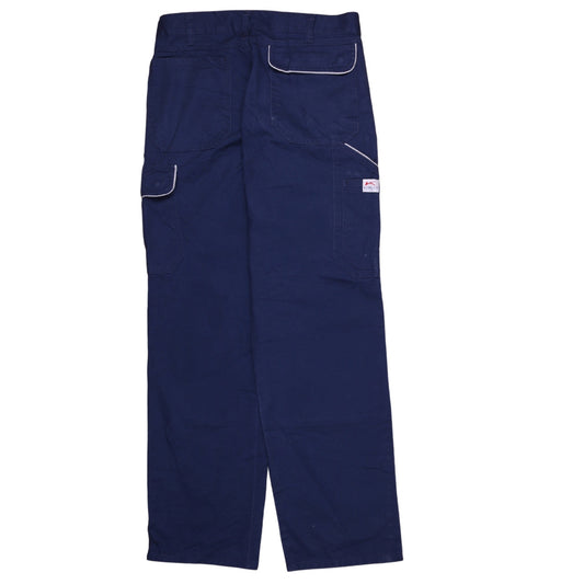 Kübler Men's Blue Cargo Workwear Trousers 32R Cotton Blend