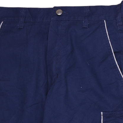Kübler Men's Blue Cargo Workwear Trousers 32R Cotton Blend