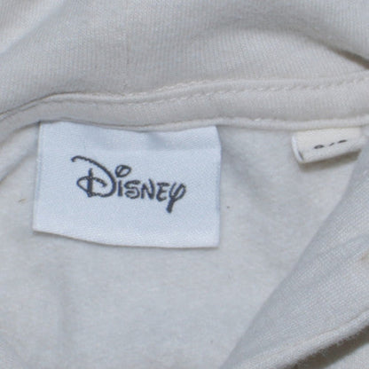 Disney Women White Pullover Hoodie Mickey Mouse Graphic Print M