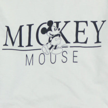 Disney Women White Pullover Hoodie Mickey Mouse Graphic Print M
