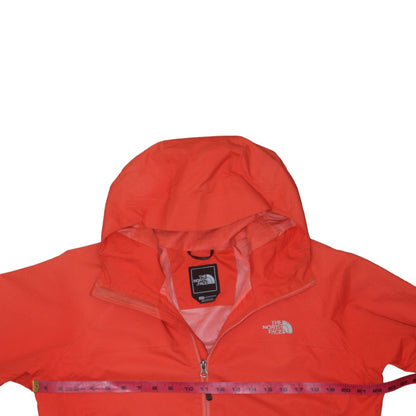 The North Face Womens XL Orange Hooded Waterproof Rain Coat Jacket