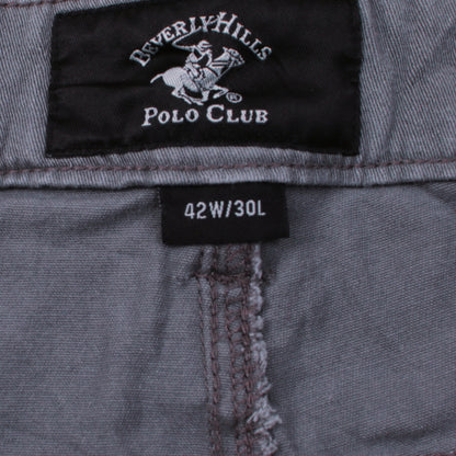 Beverly Hills Polo Club Men's Grey Chino Trousers 42W 30L Regular Fit