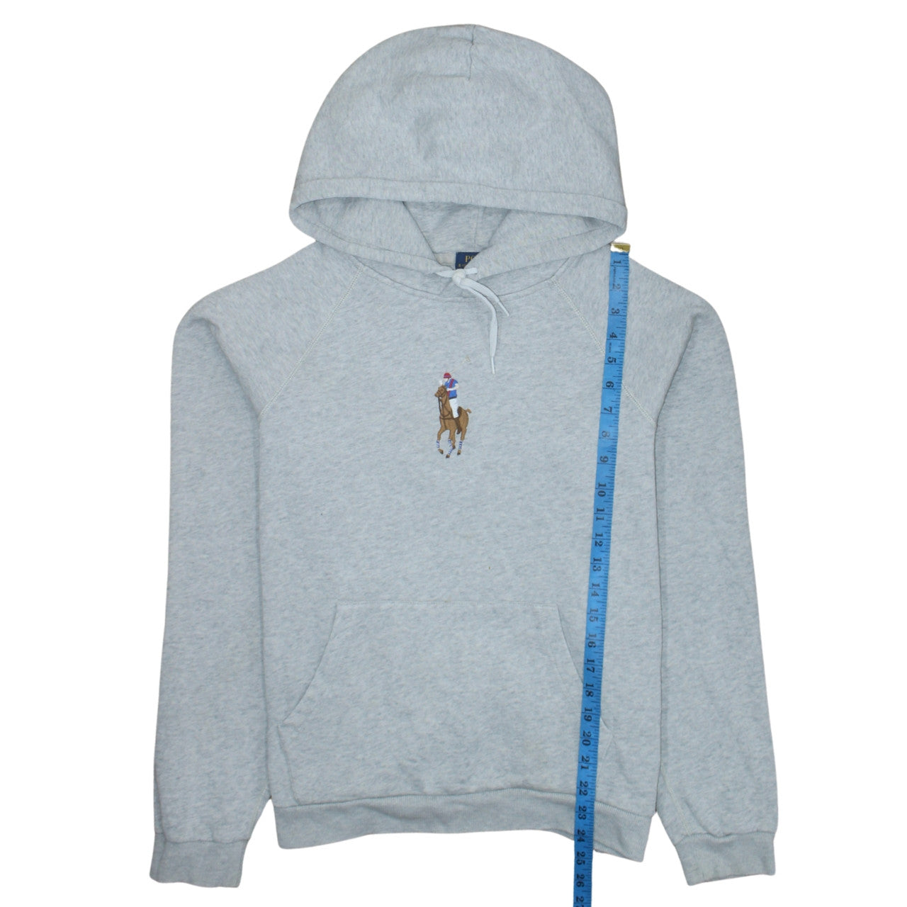 Polo Ralph Lauren Womens Grey Hoodie Medium Cotton Blend Pullover