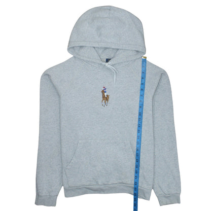 Polo Ralph Lauren Womens Grey Hoodie Medium Cotton Blend Pullover