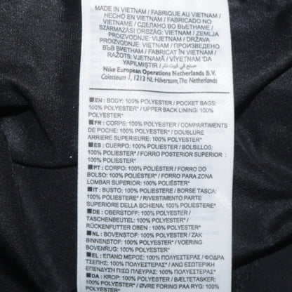 Nike Women Black White Windbreaker Jacket Hooded Full Zip M