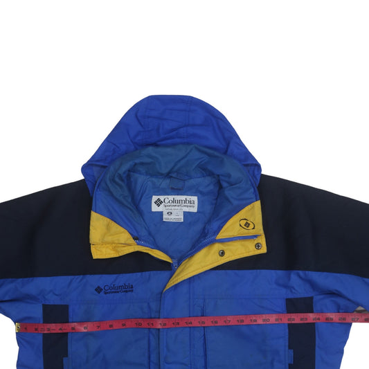Columbia Men's Blue Waterproof Parka Jacket M Outdoor Hiking