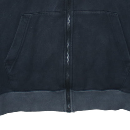 Nike Men's Black Full Zip Hoodie M Embroidered Logo Fleece