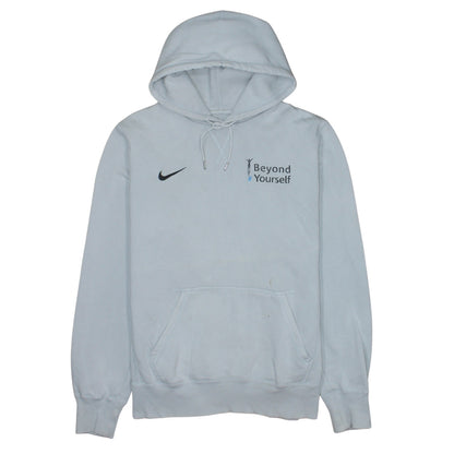 Nike Men's White Pullover Hoodie L Beyond Yourself Embroidered Sportswear