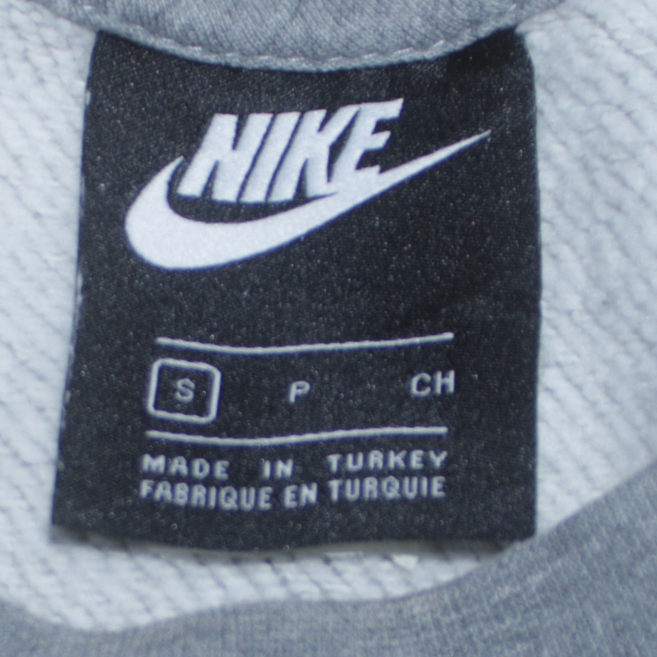 Nike Womens Grey Small Crew Neck Logo Pullover Sweatshirt