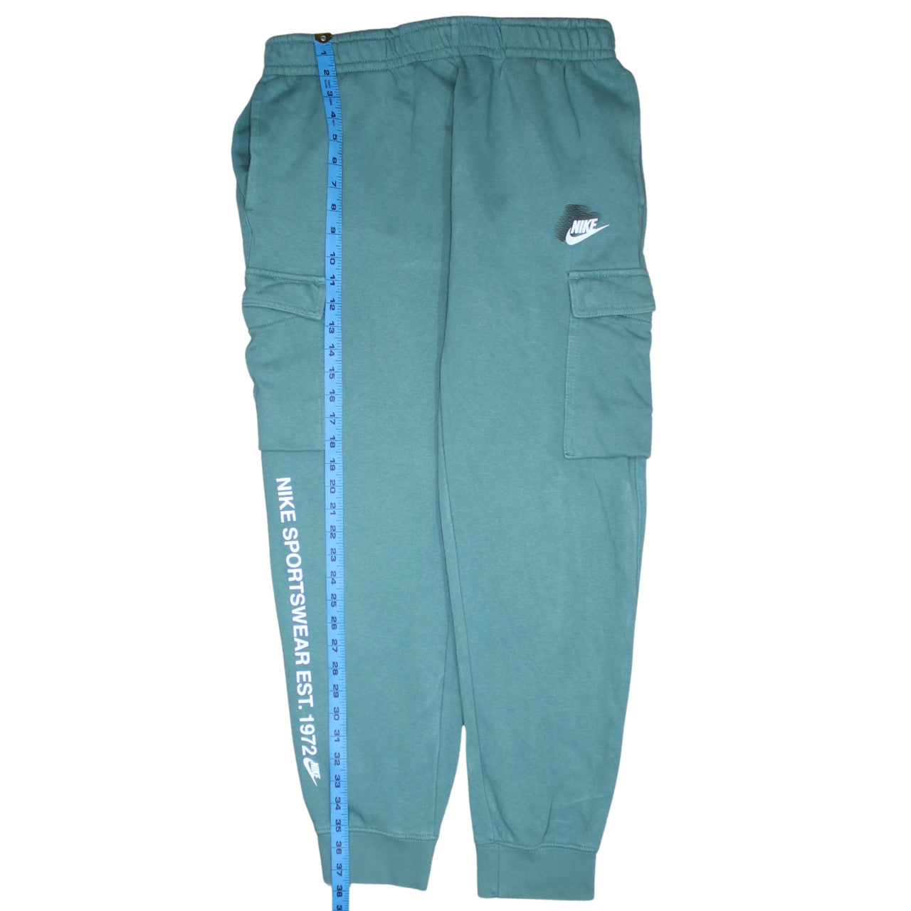 Nike Men's Green Cargo Jogger Trousers Size M Fleece Sportswear