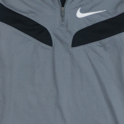 Nike Boys Grey Dri-FIT 1/4 Zip Sweatshirt XL (158-170cm) Training Top