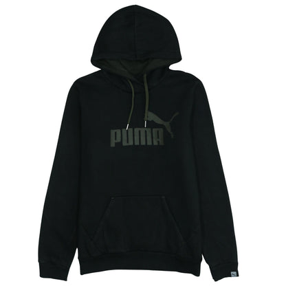 Puma Women Black Medium Pullover Hoodie with Logo Print