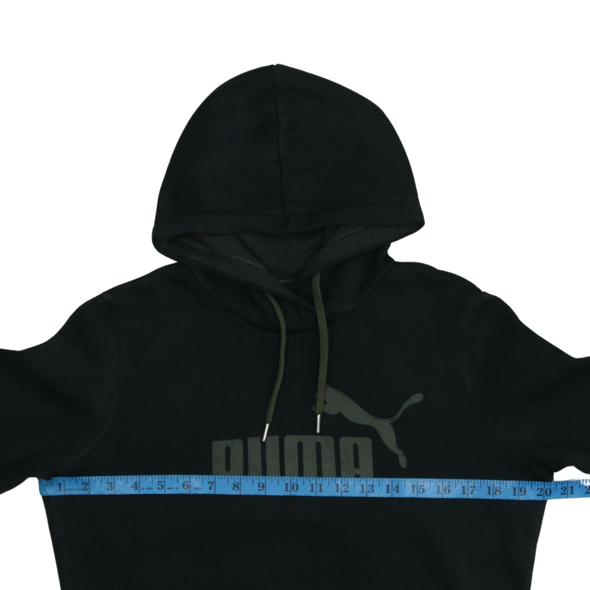 Puma Women Black Medium Pullover Hoodie with Logo Print