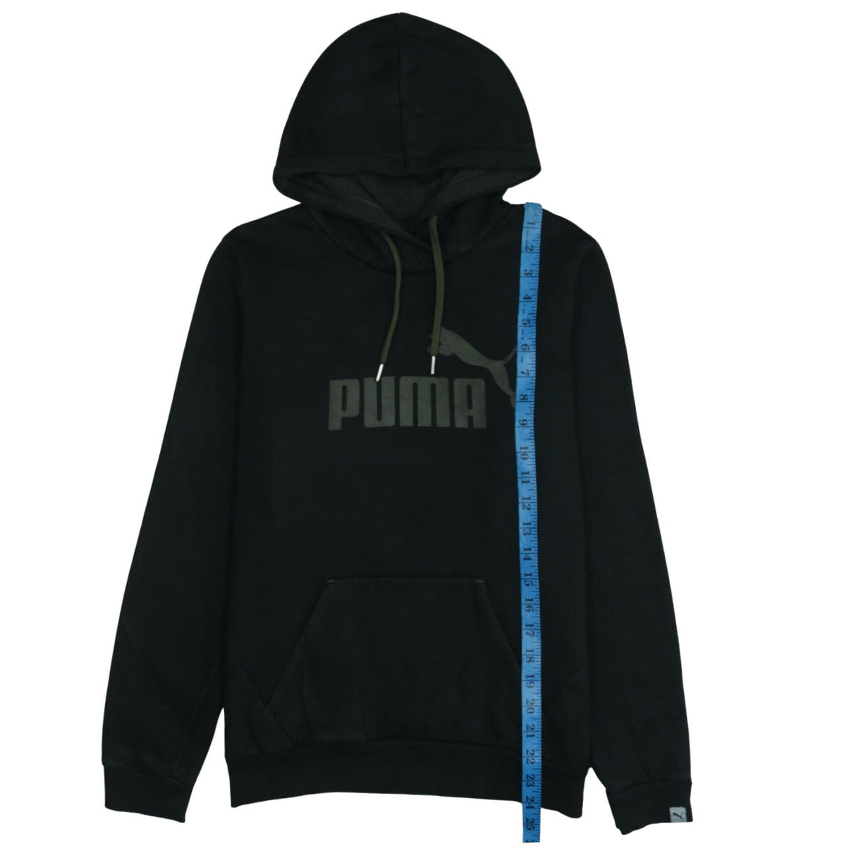 Puma Women Black Medium Pullover Hoodie with Logo Print