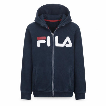 Fila Boys Navy Blue Full Zip Hoodie 158-164cm Hooded Sweatshirt