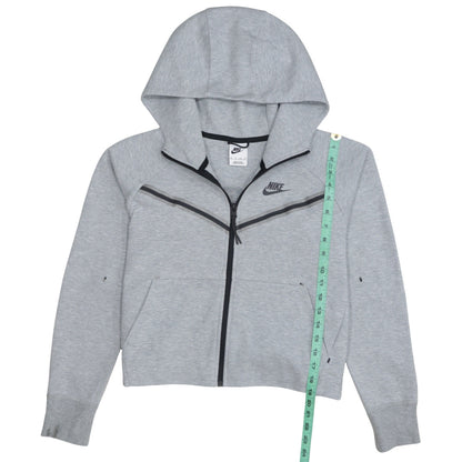 Nike Womens Grey Full Zip Hoodie XS Cotton Blend Casual Sportswear
