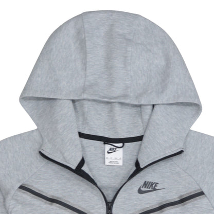 Nike Womens Grey Full Zip Hoodie XS Cotton Blend Casual Sportswear