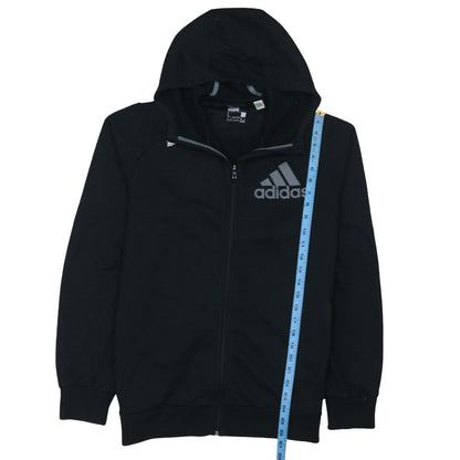 Adidas Men's Black Full Zip Hoodie L Lightweight Sportswear