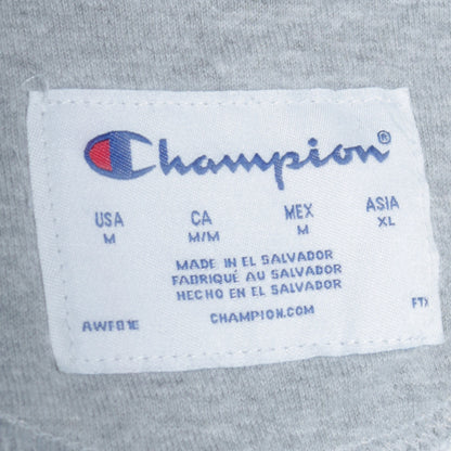 Champion Men's White Pullover Hoodie Logo Print Size M