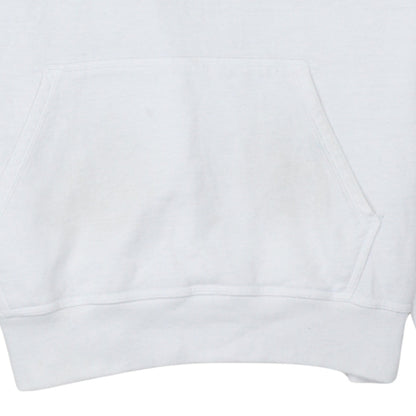 Champion Men's White Pullover Hoodie Logo Print Size M