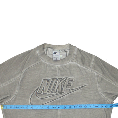 Nike Men's Beige Embroidered Logo Pullover Sweatshirt XS