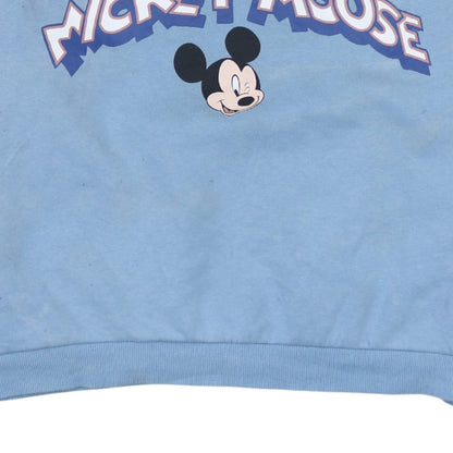 Disney C&A Women Blue XL Mickey Mouse Crew Neck Sweatshirt