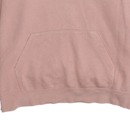Nike Womens Pink Pullover Hoodie L Cotton Blend Logo Sweatshirt