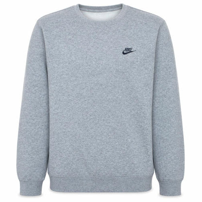 Nike Men Grey Crew Neck Pullover Sweatshirt M Regular Fit