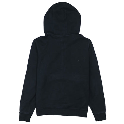 Nike Boys Black XL Pullover Hoodie with Half Zip and Logo Design