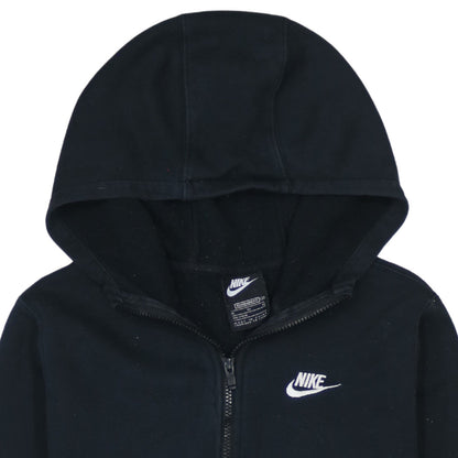 Nike Boys Black XL Pullover Hoodie with Half Zip and Logo Design