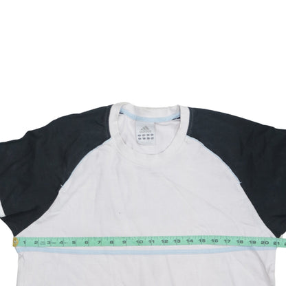 Adidas Men’s White Black Long Sleeve Crew Neck Sports Top L