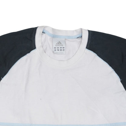 Adidas Men’s White Black Long Sleeve Crew Neck Sports Top L