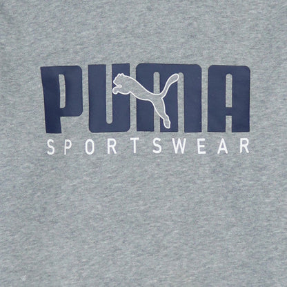 Puma Mens Grey Pullover Hoodie Small Regular Fit Graphic Sportswear