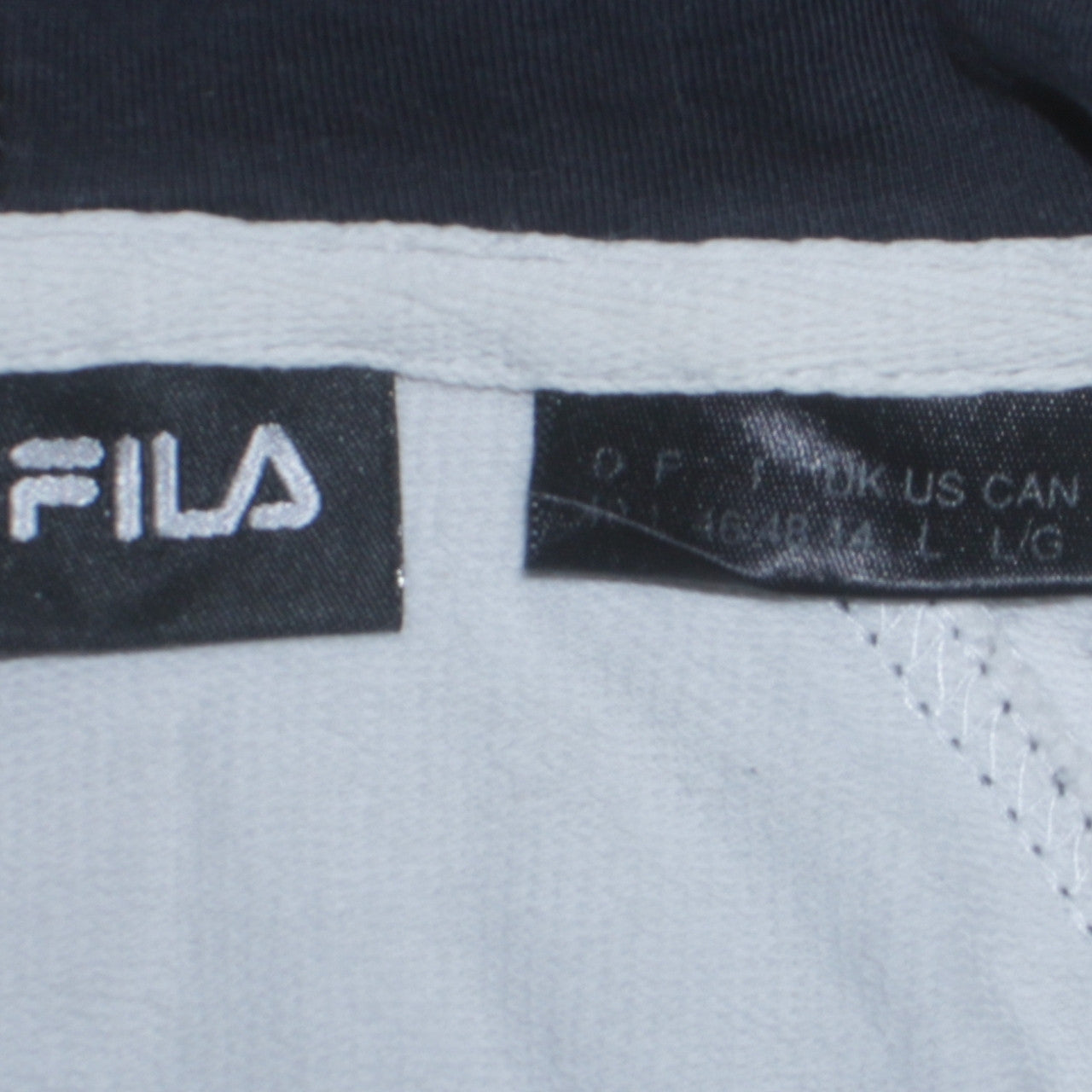 Fila Women's Light Blue Full Zip Hoodie Size L Cotton Blend