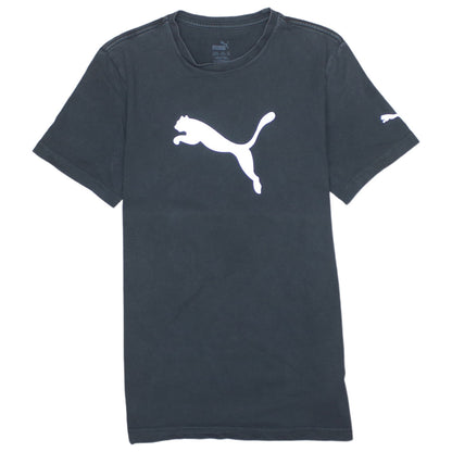 Puma Boys Black 15-16 Years Basic Logo Sports T-Shirt