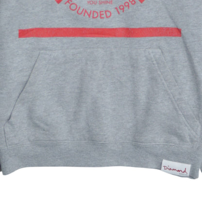 Diamond Supply Co Women's Grey Small Pullover Hoodie Sweatshirt
